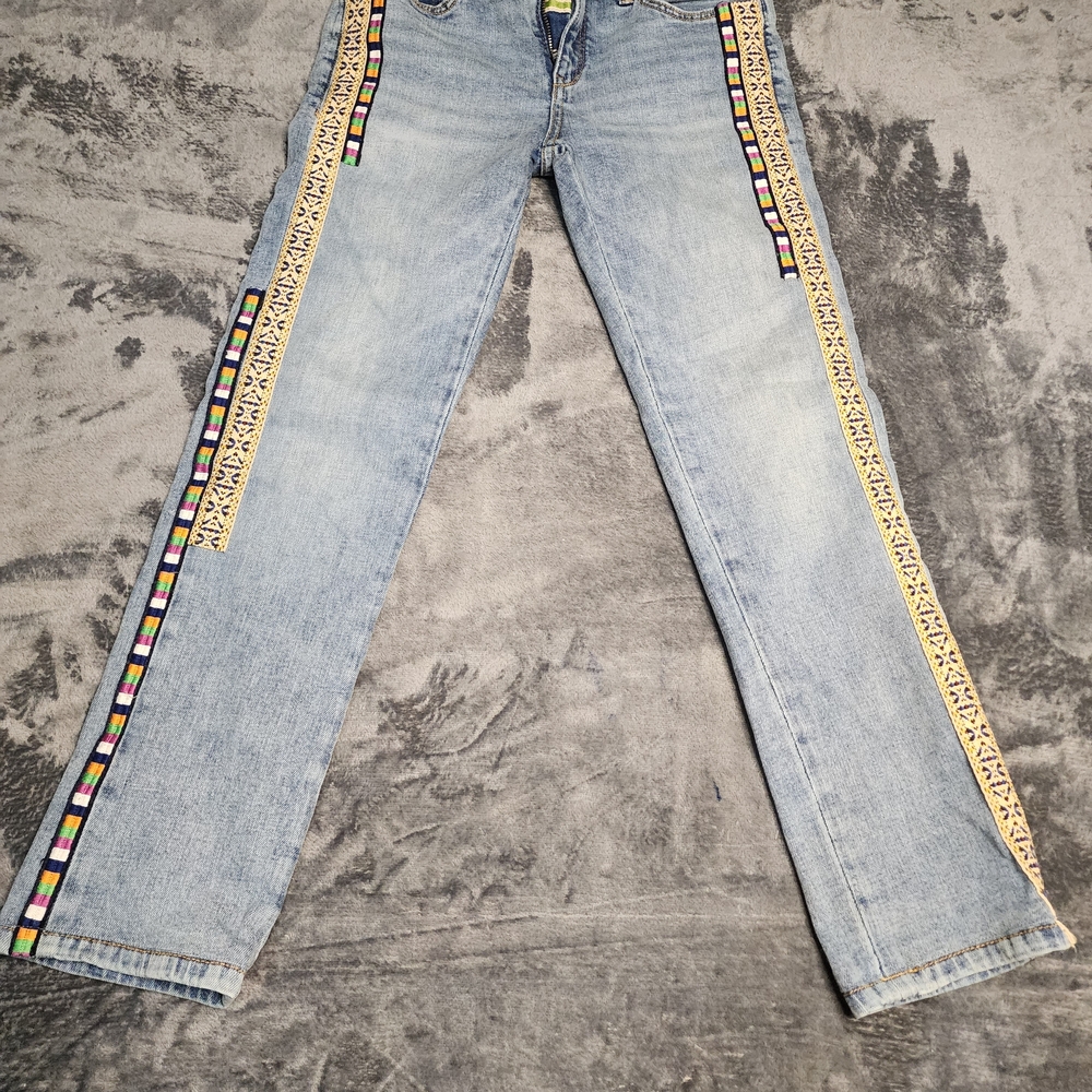 Anthropologie Pilcro Womens Embroidered Jeans Size 26